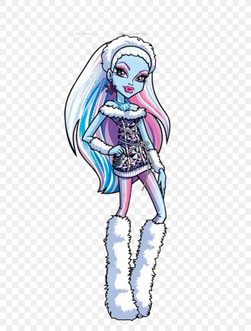 Monster High Coffin Bean Abbey Bominable Doll Yeti Barbie, PNG, 1147x1512px, Watercolor, Cartoon, Flower, Frame, Heart Download Free