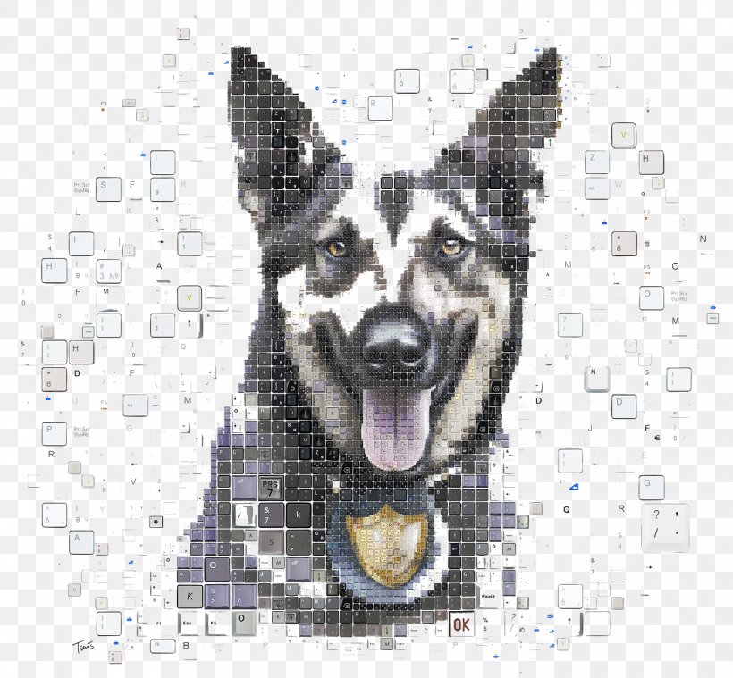 Mosaic Digital Art Graphic Design Illustration, PNG, 1400x1296px, Mosaic, Art, Australian Cattle Dog, Carnivoran, Digital Art Download Free