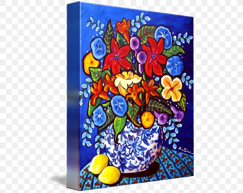 Floral Design Cut Flowers Gallery Wrap, PNG, 500x650px, Floral Design, Acrylic Paint, Art, Artwork, Canvas Download Free