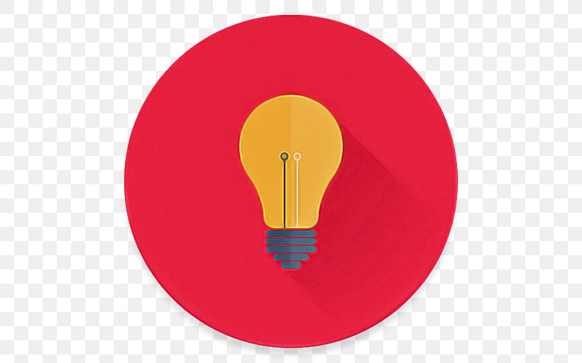 Light Bulb, PNG, 512x512px, Yellow, Circle, Incandescent Light Bulb, Lamp, Light Bulb Download Free