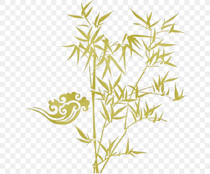 Bamboo Silhouette Clip Art Image, PNG, 635x681px, Bamboo, Art, Botany, Branch, Chinoiserie Download Free