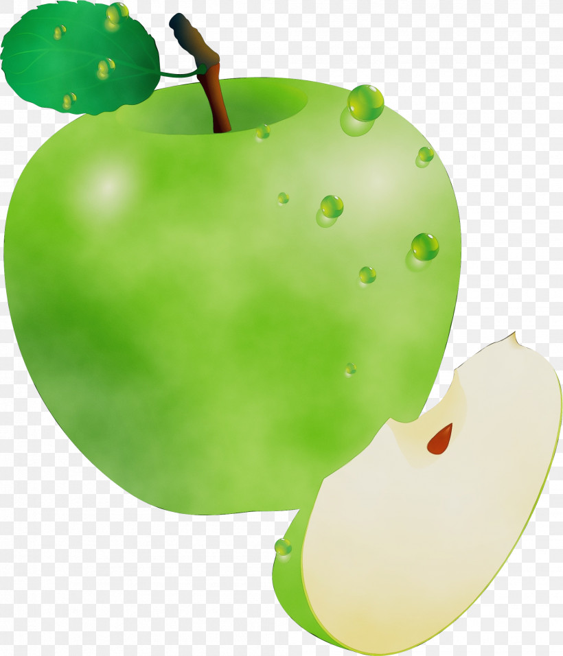 Green Granny Smith Leaf Apple Fruit, PNG, 1994x2327px, Watercolor, Accessory Fruit, Apple, Food, Fruit Download Free