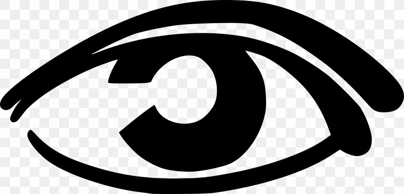 Simple Eye In Invertebrates Iris Clip Art, PNG, 2400x1159px, Eye, Area, Black And White, Blue, Brand Download Free