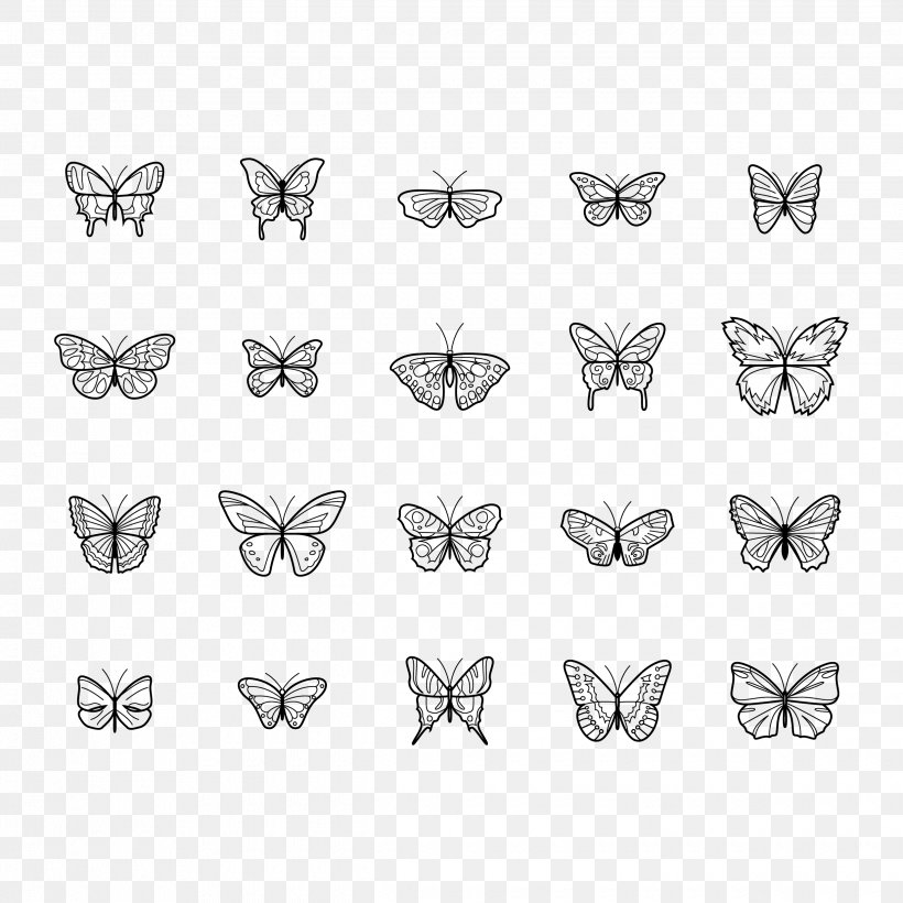 Butterfly Moth Wing Wild Flower Insect, PNG, 2480x2480px, Butterfly, Black And White, Body Jewellery, Body Jewelry, Cookware And Bakeware Download Free