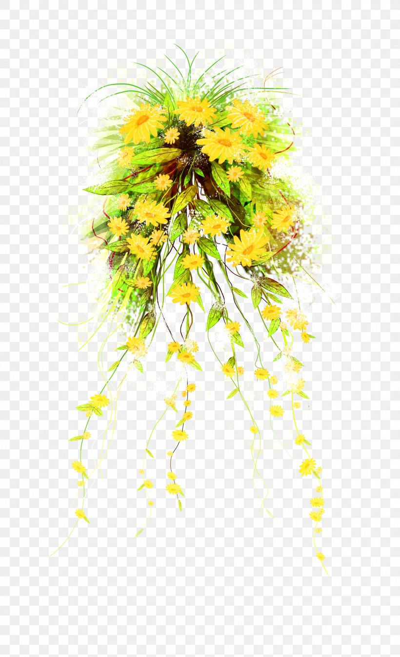 Flower Vine Download Yellow, PNG, 2505x4109px, Flower, Blue, Cut Flowers, Flora, Floral Design Download Free