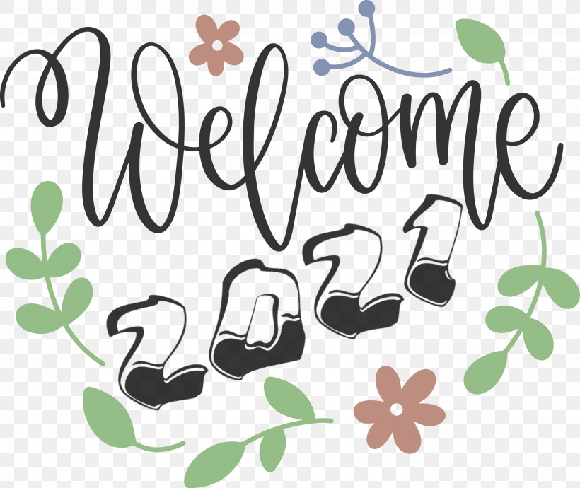 Welcome 2021 Year 2021 Year 2021 New Year, PNG, 3000x2525px, 2021 New Year, 2021 Year, Welcome 2021 Year, Calligraphy, Flower Download Free