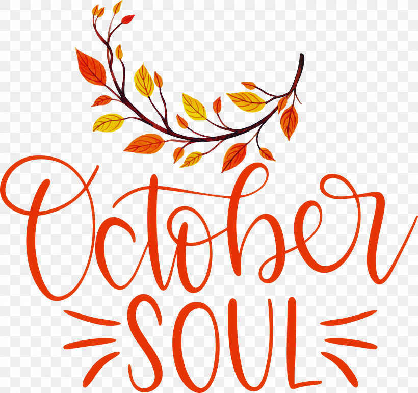 October Soul October, PNG, 3000x2824px, October, Branching, Floral Design, Leaf, Line Download Free