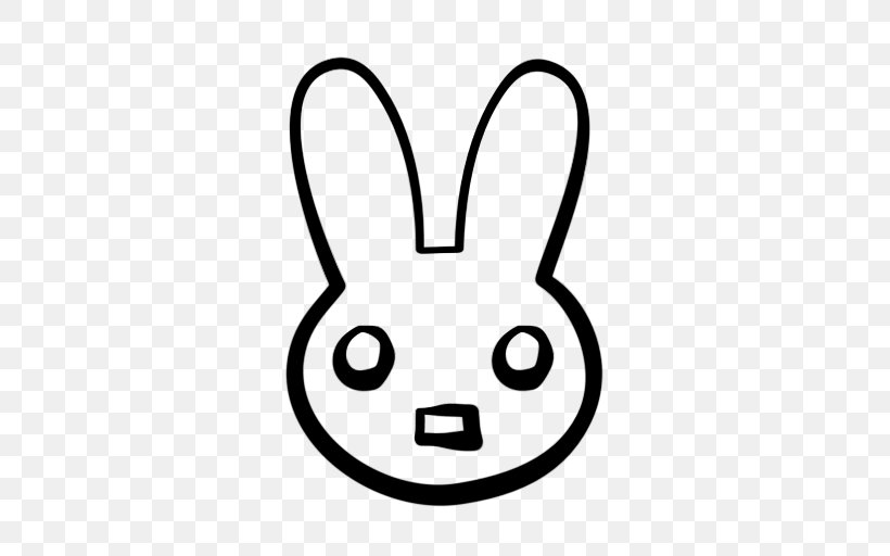 Rabbit Hare Clip Art, PNG, 512x512px, Rabbit, Area, Bantha Rider, Black, Black And White Download Free