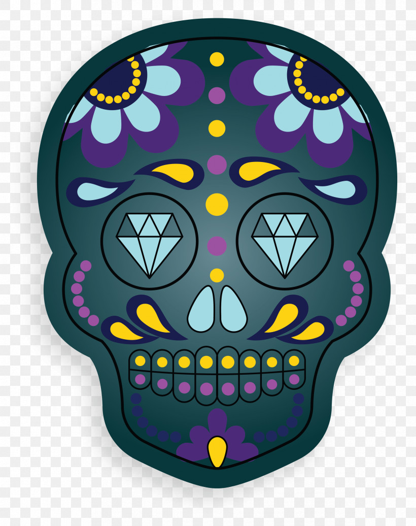 Skull Mexico, PNG, 2373x3000px, Skull, Mexico, Purple Download Free