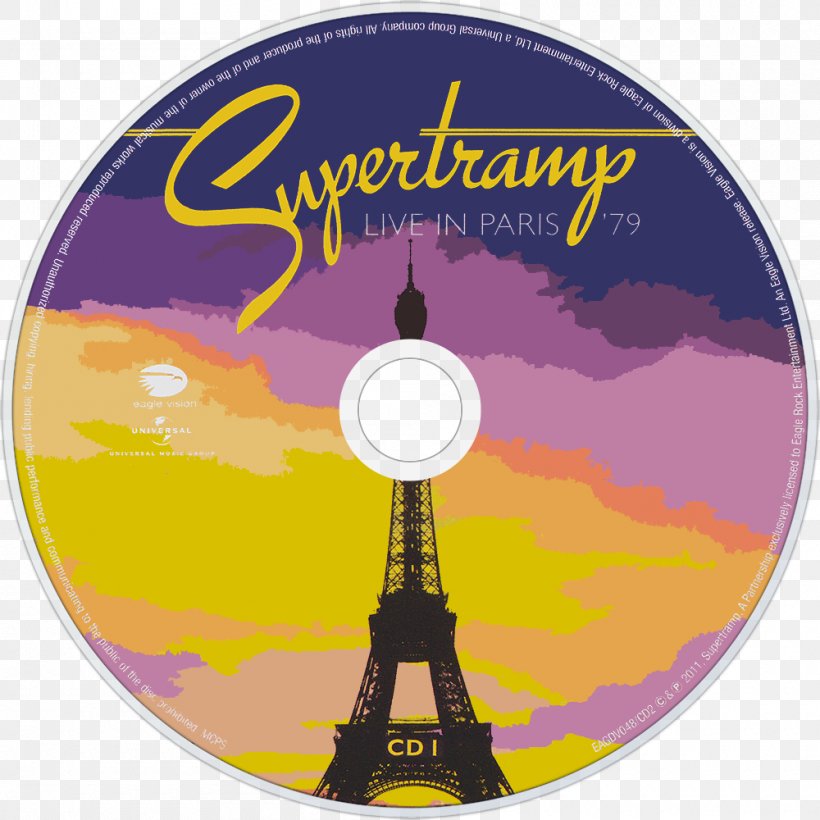 Blu-ray Disc Pavillon De Paris Live In Paris ’79 Supertramp, PNG, 1000x1000px, Bluray Disc, Album, Brand, Compact Disc, Dvd Download Free
