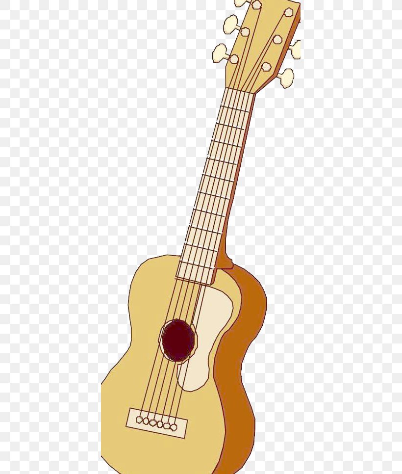 Tiple Ukulele Acoustic Guitar Cartoon Cuatro, PNG, 407x966px, Watercolor, Cartoon, Flower, Frame, Heart Download Free