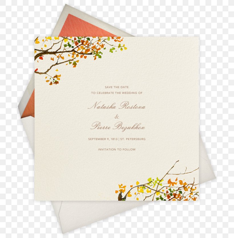 Wedding Invitation Paper Save The Date Greeting & Note Cards, PNG, 717x836px, Wedding Invitation, Autumn, Engagement, Engagement Party, Envelope Download Free
