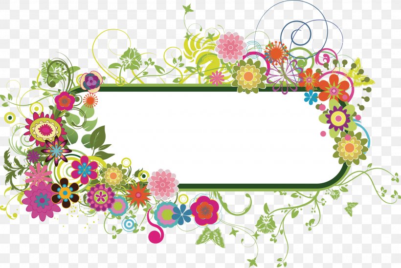 Border, PNG, 2500x1679px, Flower, Animation, Art, Border, Creative Arts Download Free