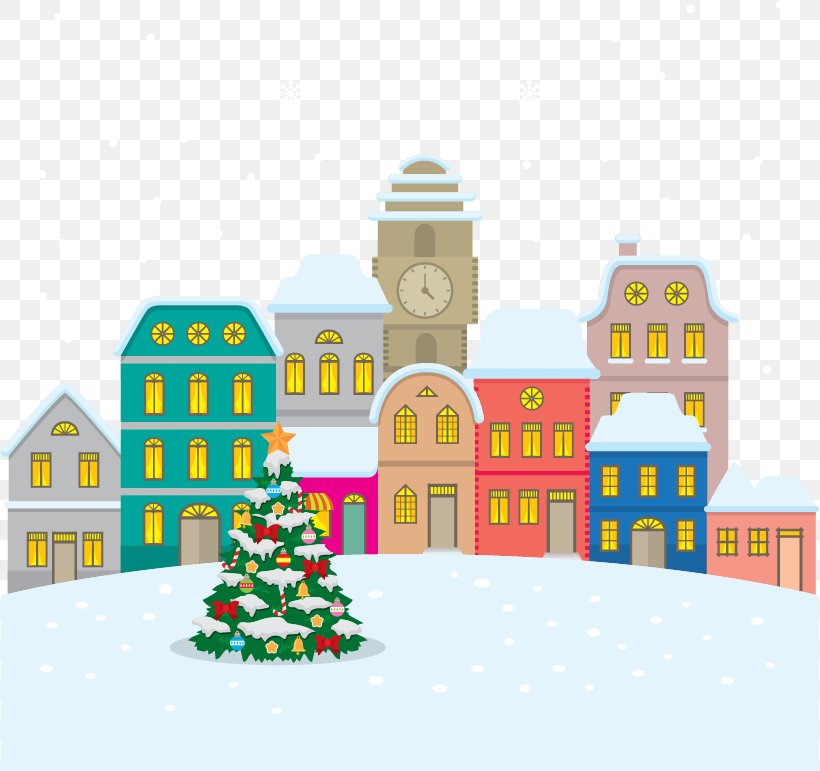 Christmas Santa Claus Euclidean Vector Illustration, PNG, 819x771px, Christmas, Art, Christmas Eve, Christmas Town, Christmas Tree Download Free