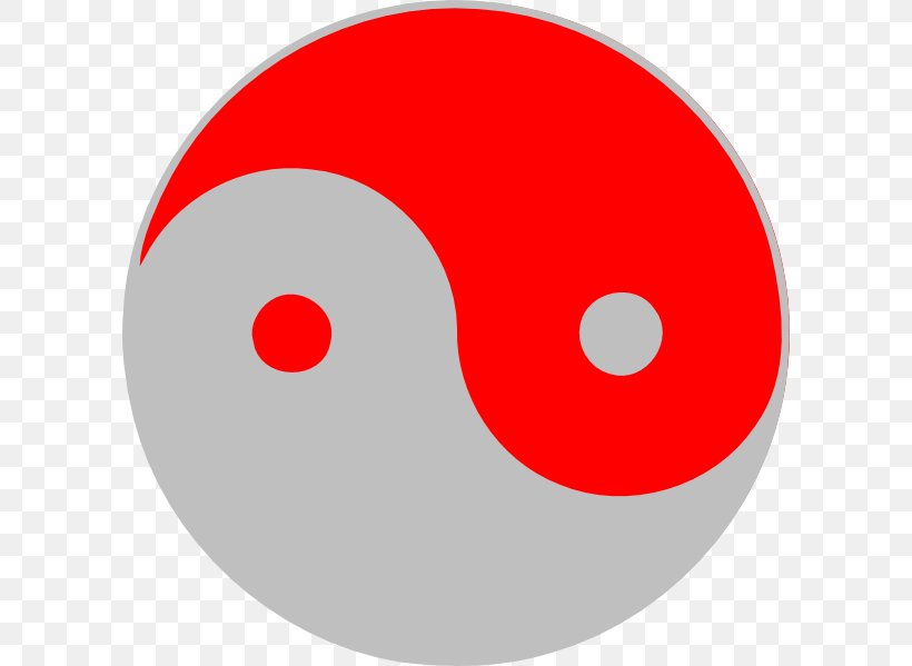 Yin And Yang Red Clip Art, PNG, 600x599px, Yin And Yang, Area, Black And White, Drawing, Line Art Download Free