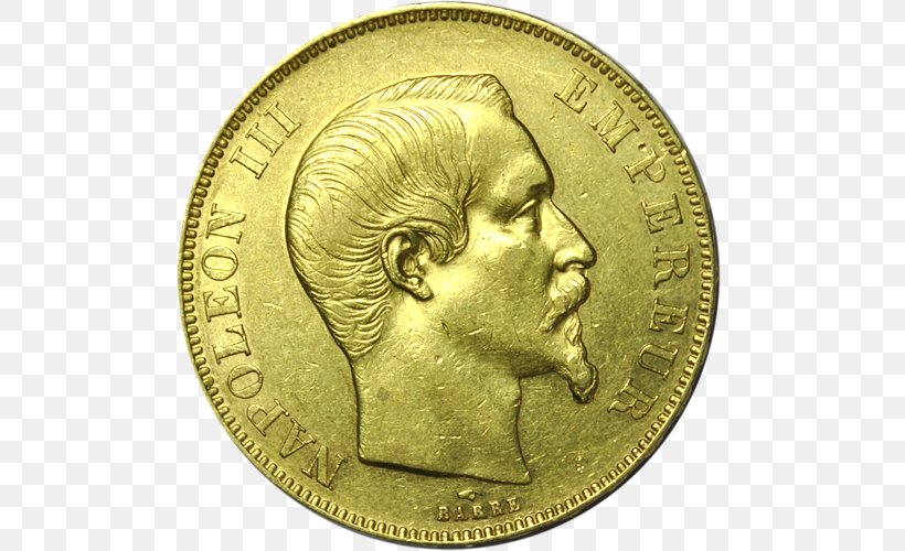 Gold Coin Gold Coin Godot & Fils Neuilly Napoléon, PNG, 500x500px, Coin, Ancient History, Brass, Cash, Currency Download Free