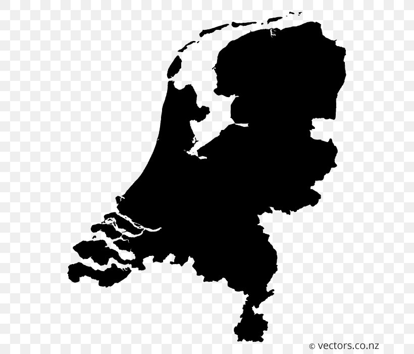 Netherlands Royalty-free Vector Map, PNG, 700x700px, Netherlands, Black, Black And White, Graphic Arts, Map Download Free