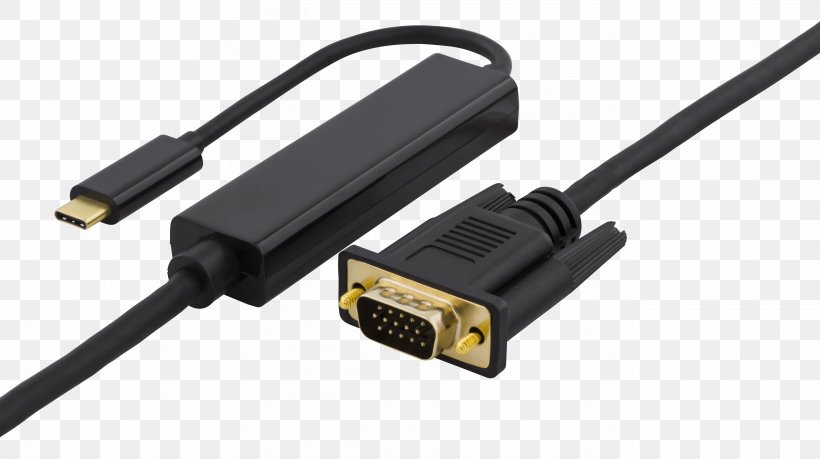 DisplayPort USB-C HDMI Video Graphics Array, PNG, 5466x3060px, Displayport, Adapter, Cable, Communication Accessory, Computer Monitors Download Free