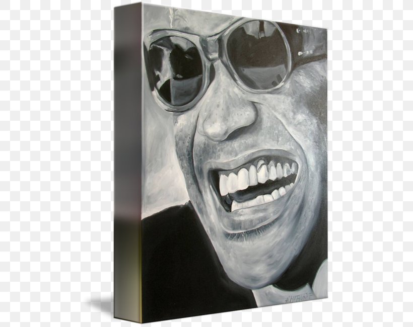 Ray Charles Glasses Gallery Wrap Goggles Canvas, PNG, 494x650px, Ray Charles, Art, Canvas, Eyewear, Facial Expression Download Free