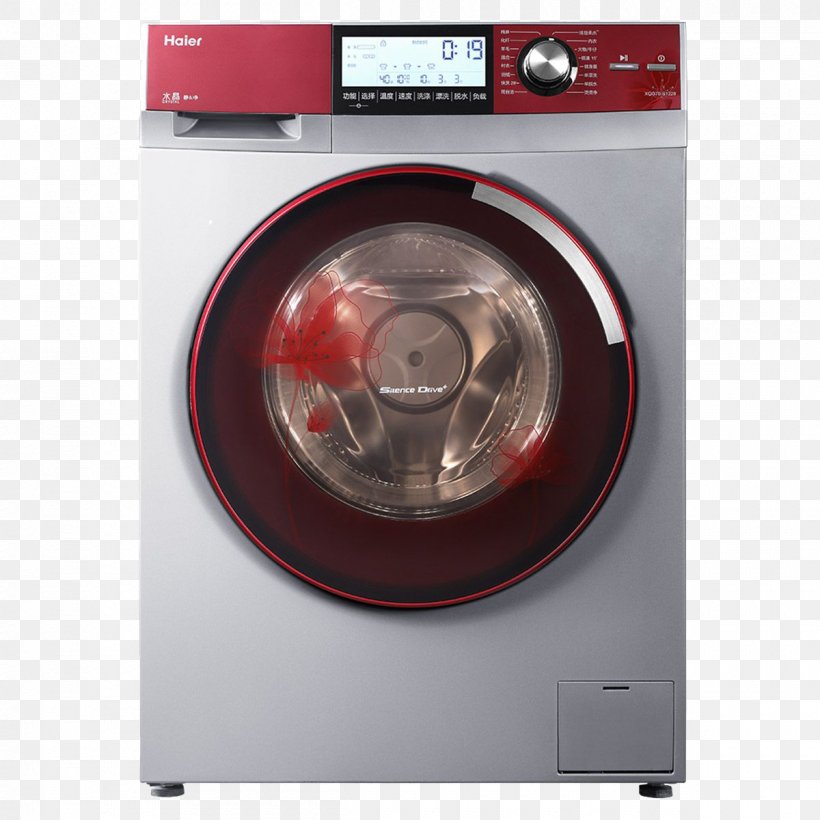 Washing Machine Haier Clothes Dryer Home Appliance Laundry, PNG, 1200x1200px, Washing Machine, Clothes Dryer, Haier, Home Appliance, Kitchen Download Free