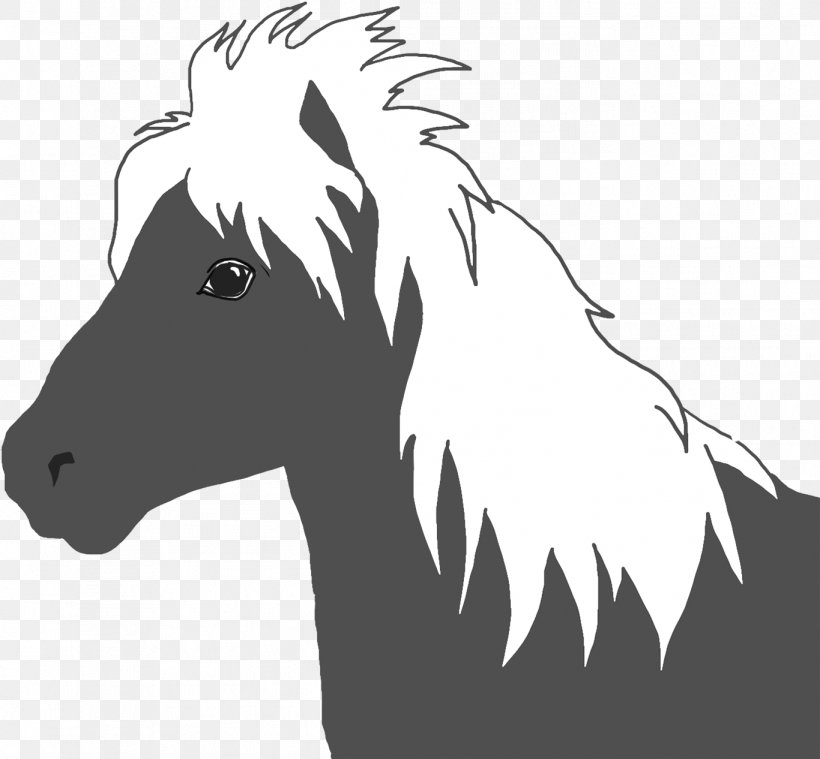 Hair Cartoon, PNG, 1366x1266px, Mustang, Blackandwhite, Cartoon, Draft Horse, Drawing Download Free