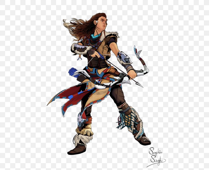 Aloy Horizon Zero Dawn: The Frozen Wilds Bow And Arrow Cosplay PlayStation 4, PNG, 500x667px, Aloy, Action Figure, Bow And Arrow, Character, Cold Weapon Download Free