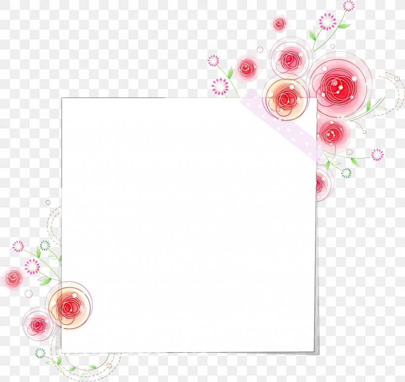 Picture Frame, PNG, 1744x1645px, Flower Rectangular Frame, Balloon, Floral Rectangular Frame, Heart, Ornament Download Free