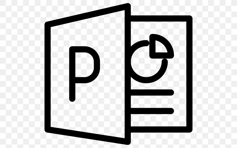 Microsoft PowerPoint Microsoft Excel Icon Design, PNG, 512x512px, Microsoft Powerpoint, Area, Black And White, Brand, Computer Software Download Free