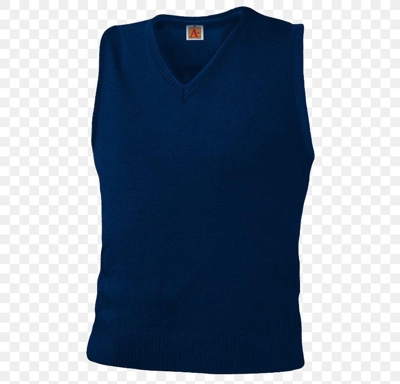 T-shirt Gilets Sleeveless Shirt, PNG, 501x786px, Tshirt, Active Shirt, Active Tank, Blue, Cobalt Blue Download Free
