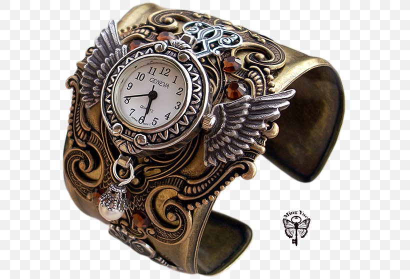 Watch Steampunk Cuff Jewellery Bracelet, PNG, 589x558px, Watch, Bangle, Bracelet, Clock, Clothing Accessories Download Free