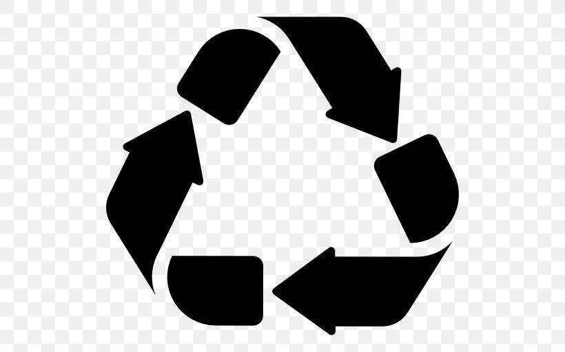 Recycling Symbol Ecology Waste Hierarchy, PNG, 512x512px, Recycling Symbol, Area, Artwork, Black, Black And White Download Free