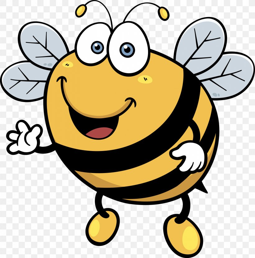 Bee Hornet Cartoon Royalty-free, PNG, 3214x3263px, Bee, Art, Artwork, Beak, Black And White Download Free