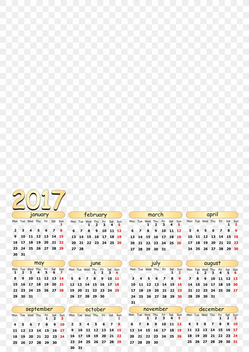 Calendar 0 Year Template 1, PNG, 2480x3508px, 2016, 2017, 2018, 2019, Calendar Download Free