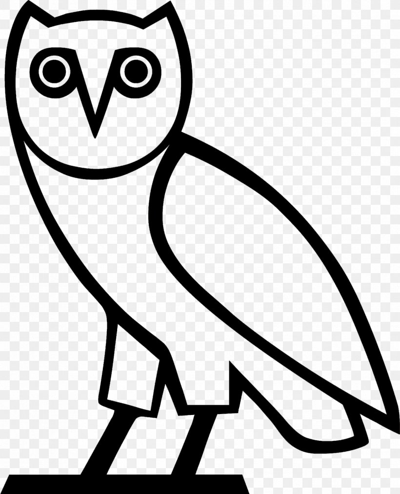 T-shirt Owl Logo OVO Sound Decal, PNG, 1295x1600px, Tshirt, Artwork, Beak, Bird, Black And White Download Free