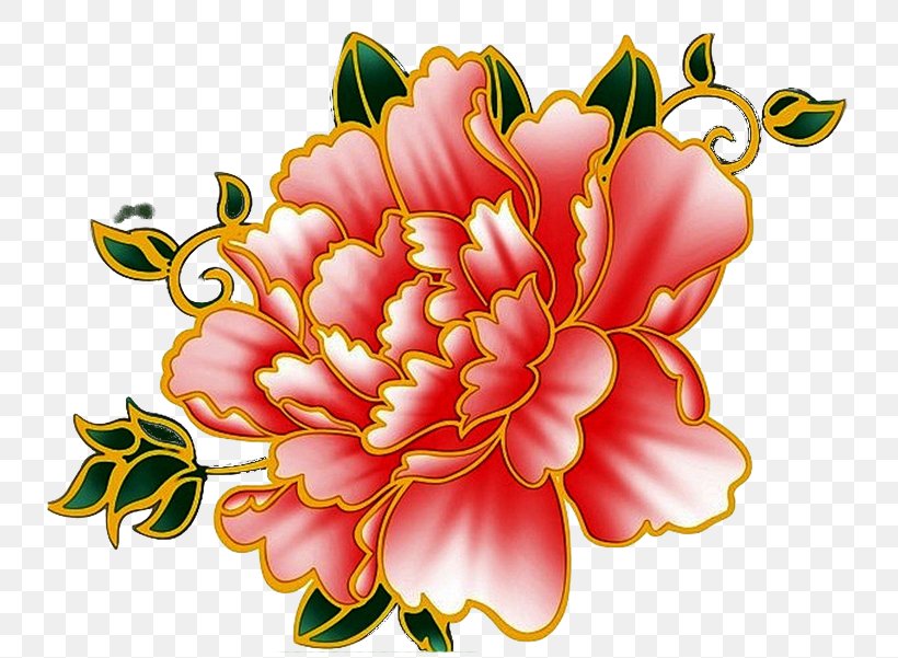 Floral Design Vector Graphics Image Moutan Peony, PNG, 750x601px, Floral Design, Cartoon, Chrysanths, Cut Flowers, Dahlia Download Free