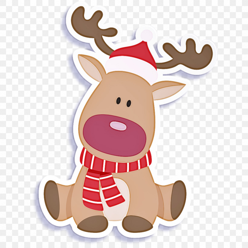 Reindeer, PNG, 1000x1000px, Reindeer, Antler, Cartoon, Deer, Fawn Download Free