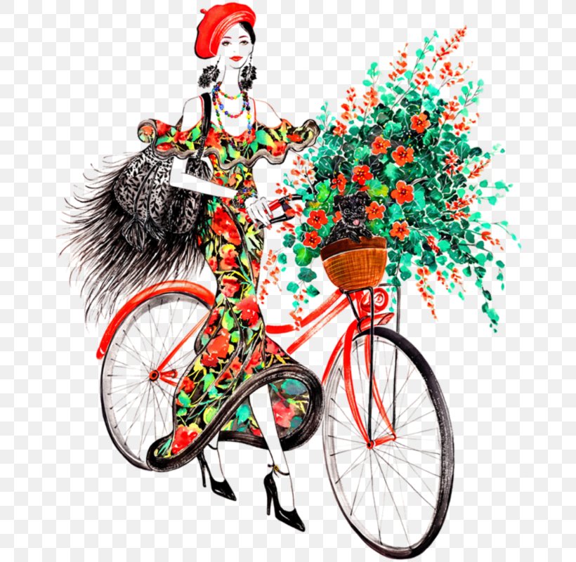 Fashion Illustration Bicycle Illustrator, PNG, 690x800px, Fashion Illustration, Art, Bicycle, Bicycle Accessory, Bicycle Frame Download Free