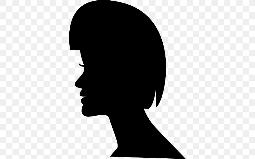 Silhouette Drawing, PNG, 512x512px, Silhouette, Beauty, Black, Black And White, Black Hair Download Free