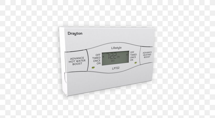 Thermostat Drayton LP112 24 Hour Programmer 25473 Central Heating Day Of The Programmer, PNG, 600x450px, Thermostat, Actuator, Central Heating, Day Of The Programmer, Diy Store Download Free