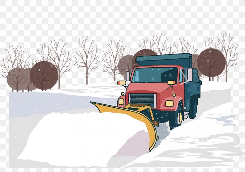 Snowplow Vector Graphics Clip Art Image, PNG, 1783x1252px, Snowplow, Car, Cartoon, Mode Of Transport, Motor Vehicle Download Free
