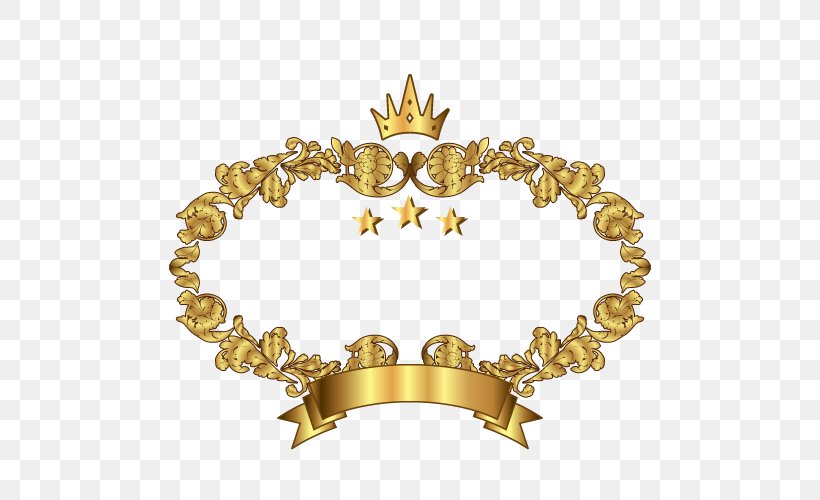 Gold Crown Decorated Frame, PNG, 500x500px, Crown, Computer Graphics, Gold, Gratis, Imperial Crown Download Free