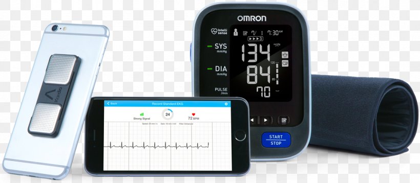Mobile Phones Alivecor OMRON Kardia Mobile EKG Heart, PNG, 1103x482px, Mobile Phones, Activity Tracker, Alivecor, Blood Pressure, Communication Device Download Free