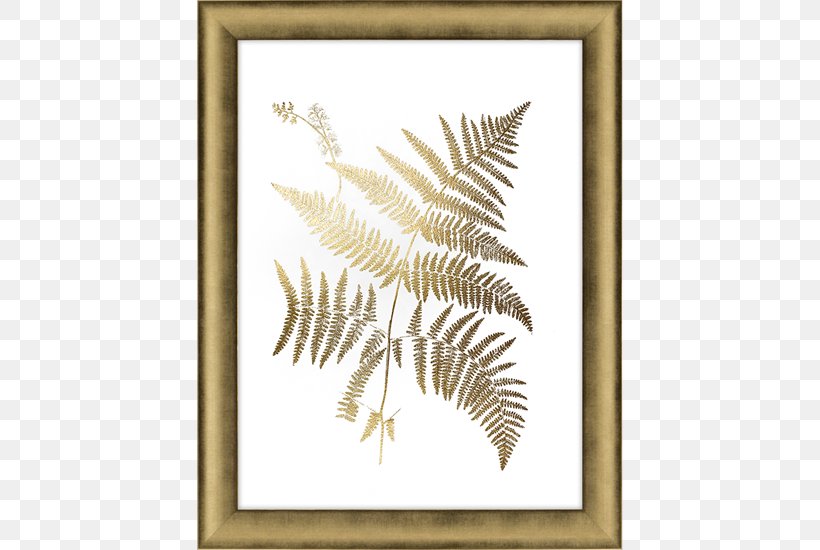 Picture Frames Gold Leaf Fern Art, PNG, 550x550px, Picture Frames, Art, Branch, Fence, Fern Download Free
