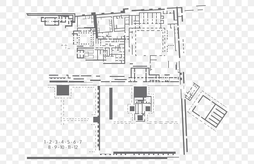 Medina Azahara Architecture Floor Plan Technical Drawing, PNG, 695x531px, Medina Azahara, Architecture, Area, Black And White, Diagram Download Free