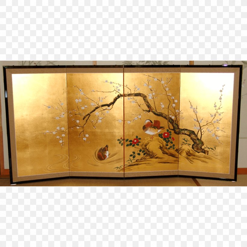 Byōbu Folding Screen Heian Period Japanese Painting, PNG, 1000x1000px, Folding Screen, Art, Artwork, Chairish, Edo Period Download Free