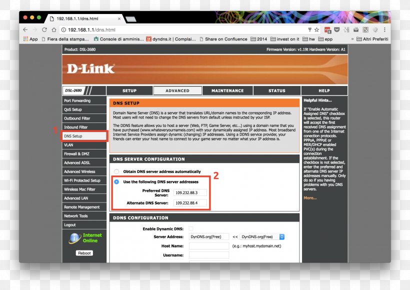 Dynamic DNS DNS Hosting Service Router Domain Name System D-Link, PNG, 2400x1700px, Dynamic Dns, Brand, Computer Program, Dlink, Dns Hosting Service Download Free