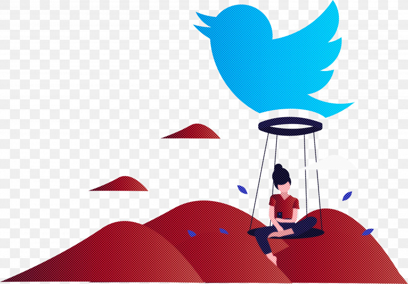 Twitter Girl, PNG, 3000x2095px, Twitter, Bird, Girl, Logo, Perching Bird Download Free
