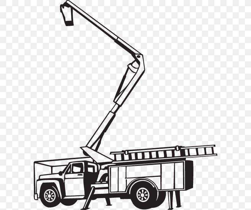 Clip Art Aerial Work Platform Pickup Truck Construction, PNG, 600x685px, Aerial Work Platform, Automotive Exterior, Black And White, Coloring Book, Construction Download Free
