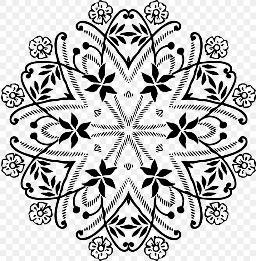Ornament Clip Art, PNG, 981x1000px, Ornament, Area, Black, Black And White, Drawing Download Free