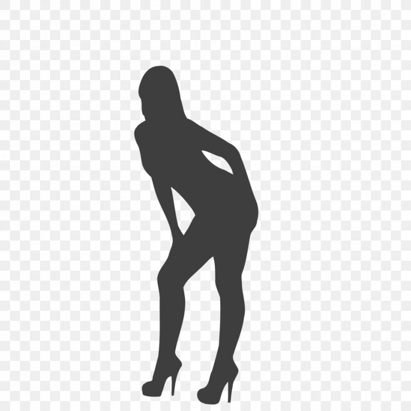Silhouette Woman Clip Art, PNG, 958x958px, Silhouette, Arm, Black, Black And White, Cartoon Download Free